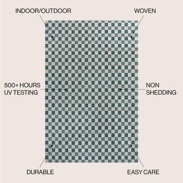 Aimee Traditional Cottage Checkerboard Indoor/Outdoor Area Rug
